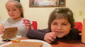 MAKING GINGERBREAD HOUSES