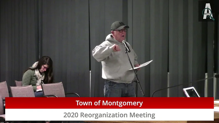 Town of Montgomery Reorganization Meeting 2020