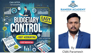CMA Inter | Group - 1| Paper 8 |Cost Accounting| Budgetary  Control class In English By CMA Paramesh