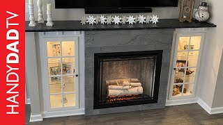 Electric Fireplace Surround with IKEA Builtins