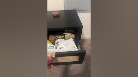 Nightstand/Side Table, Bedside Table With Natural Rattan for Bedroom, End Table with Storage Shelf