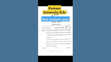 Realanalysis|b.scmathematics|pyqs|kumaunUniversity @LearnToGrow-g3#mathematics#viralvideo#india