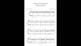 Video thumbnail of "Beneath Your Beautiful by Labrinth ft. Emeli Sandé - Piano Accompaniment (Sheet Music)"