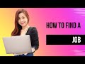 How to find a job || How to find a job for freshers 