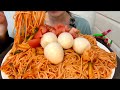 【ASMR，咀嚼音】Bibim-Guksu (Korean spicy noodles)！ビビン麺！