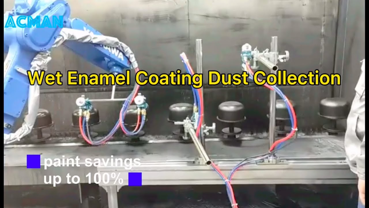 New Wet Enamel Coating Booth Dust Collection System,Coating Material Recovery Filter System For Sale
