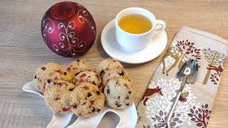 Песочное печенье с изюмом и вяленой вишней ☆ Shortbread cookies with raisins and dried cherries