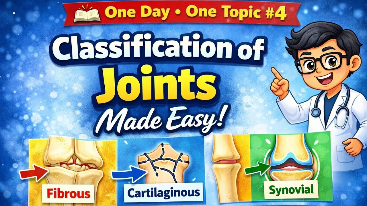 Classification of Joints Made Easy 🦴 | 5-Minute Anatomy Hack | One Day One Topic #4 | Anatomy