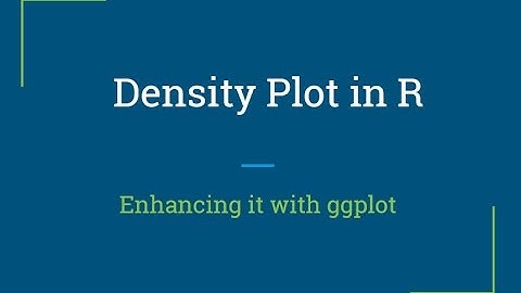 R Tutorial | Creating density plots and enhancing it with ggplot | R Programming