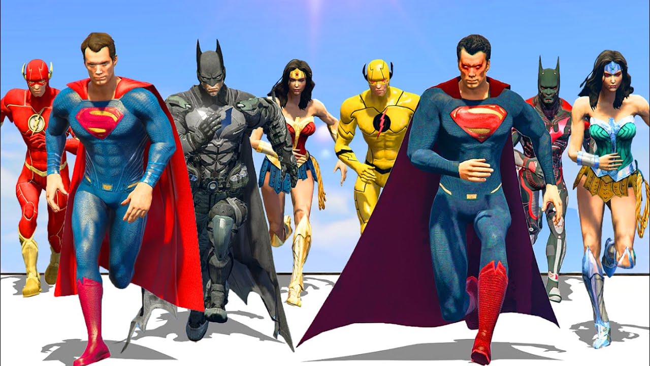 Superman & Batman & Flash & Wonder Woman vs Justice League Clones - What If  Battles Superheroes - YouTube