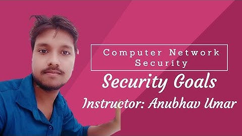Security Goals in Computer Networks Security. For BCA 6-semester.
