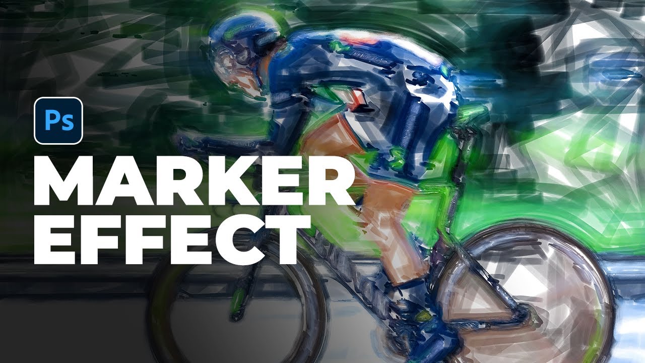 Marker sketch photo effect for Photoshop tutorial - YouTube