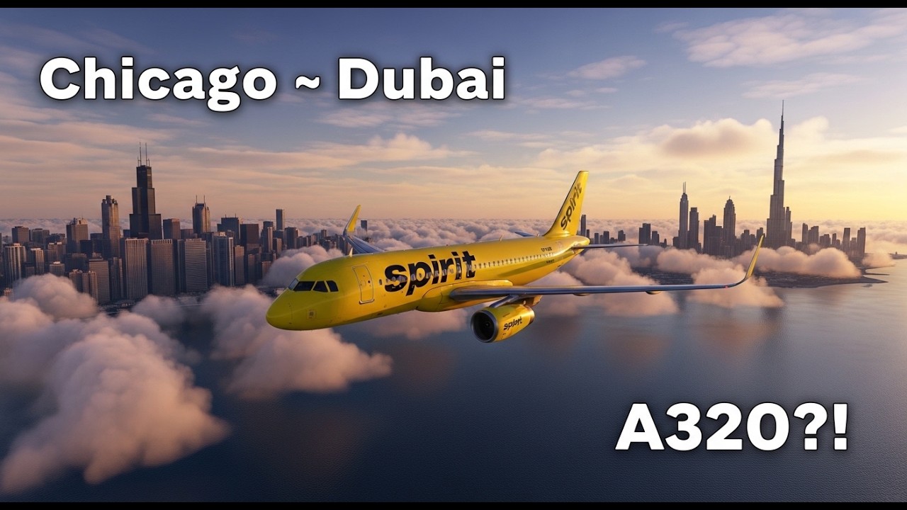 Chicago to Dubai on Spirit A320?! | Impossible Flight | MSFS