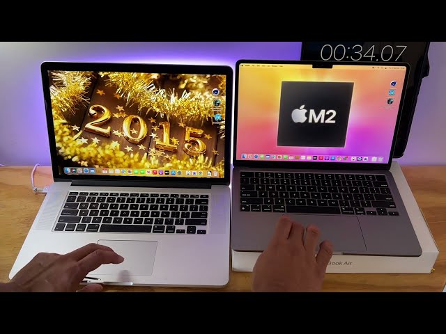2023 Macbook air 13" m2 vs 2015 Macbook Pro 15" i7 performance Comparison
