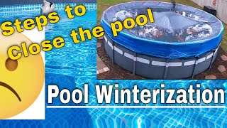 POOL WINTERIZATION |  Steps to Close your Above Ground Pool for Winter