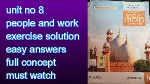 Class 4 Social Studies Chapter 8 people and work EXERCISE SOLUTION and explanation by education tips