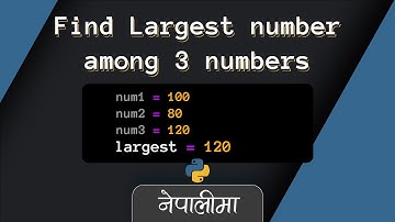 Python program to find the largest number among 3 numbers entered by User