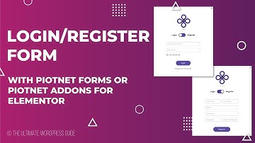 Create a Login/Register Form with Piotnet (PAFE)