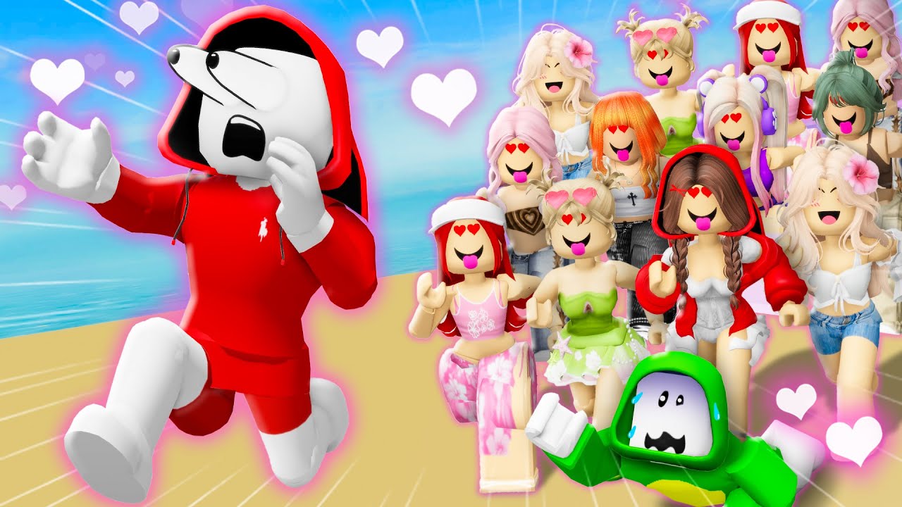 JJ and Mikey STUCK with CRAZY FAN GIRLS on the Beach | ROBLOX Brookhaven 🏡RP - FUNNY MOMENTS