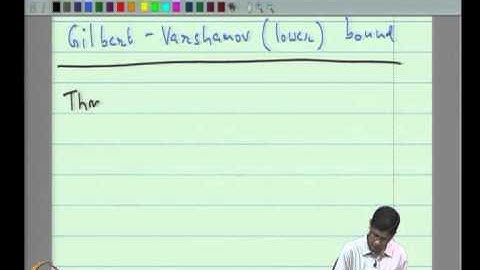 Mod-05 Lec-12 Bounds on the size of a Code