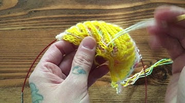 Weaving in ends in brioche or I-cord