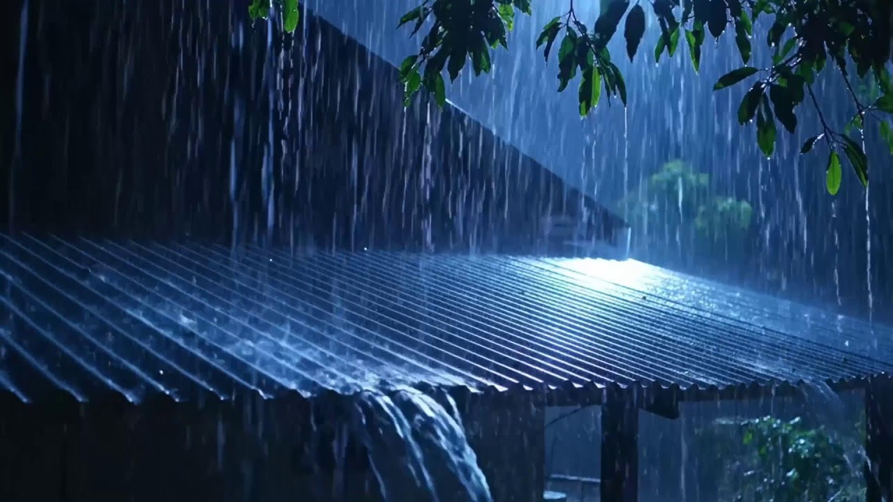 Aesthetic Rain at Night ASMR, Minimal Sounds Cradling the Mind in Calm Cozy Silence a Raindrop 0064