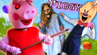 ROBLOX PIGGY vs GRANNY vs ICE SCREAM ROD in Real Life Fight CYROX