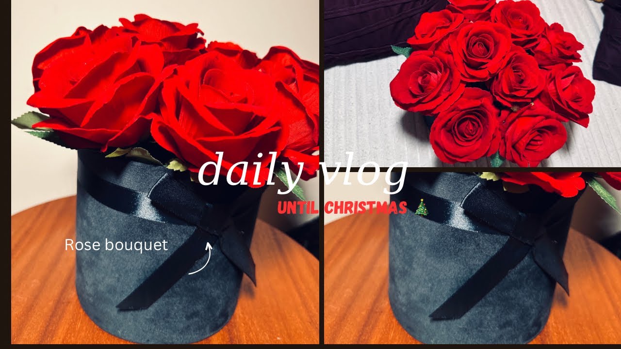 How to make 100 rose bouquet in a box [VERY EASY] Rose bouquet tutorial Vlogmas 4 rosebouquet