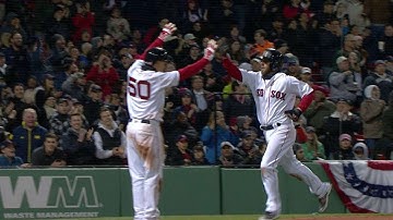 BAL@BOS: Bogaerts brings in two with a hard double
