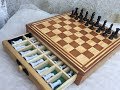 TABLERO de AJEDREZ  de PINO y ROBLE // CHESS BOARD