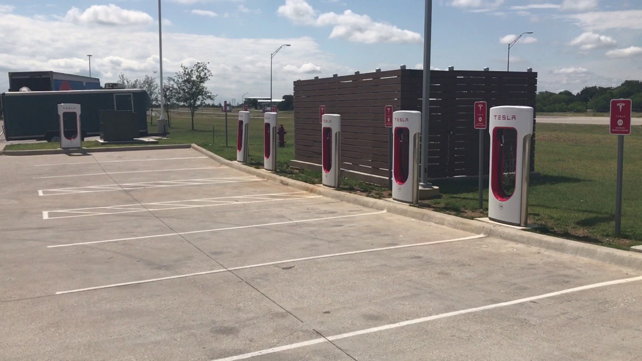 Tesla SuperCharging Station Cisco,Texas YouTube