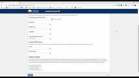 BCeID & Student Transcripts Signup