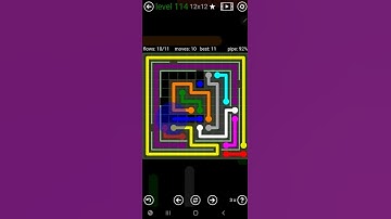 How To Solve Flow Free Courtyard Spin Level 114 12x12 Hard Board Walk Through Solution Walkthrough