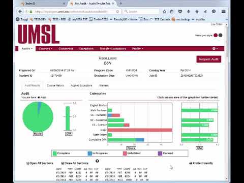 UMSL MyDegree Student Audit Online Orientation Tutorial