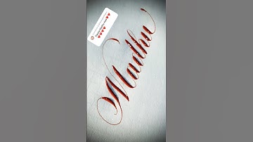 Copperplate calligraphy, tutorial: how I write your name #madhu