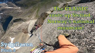 Finger-crack on a slab - Sydpilaren (Pitch 9)