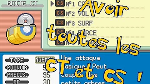 Où trouver la cs force dans Pokémon Rouge Feu ?