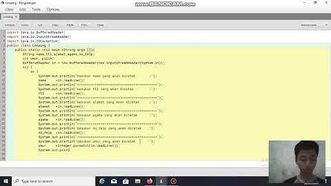 Tutorial membuat Biodata Looping menggunakan BlueJ