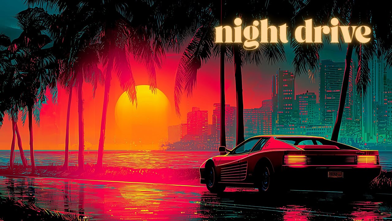 Night Drive Synthwave Focus 🌃 Retrowave Music for Coding, Study & Productivity