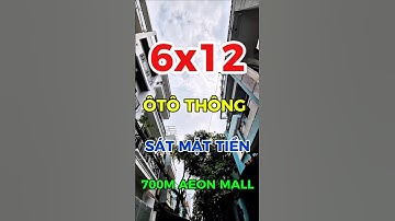 Ngang 6m | hẻm 5m ôtô thông | 20m ra mặt tiền | đường Dương Văn Dương, 700m Aeon mall#duongvanduong