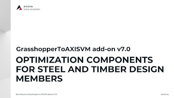 GrasshoppertoAXISVM add-on v7.0 - Optimization components for steel and timber design members