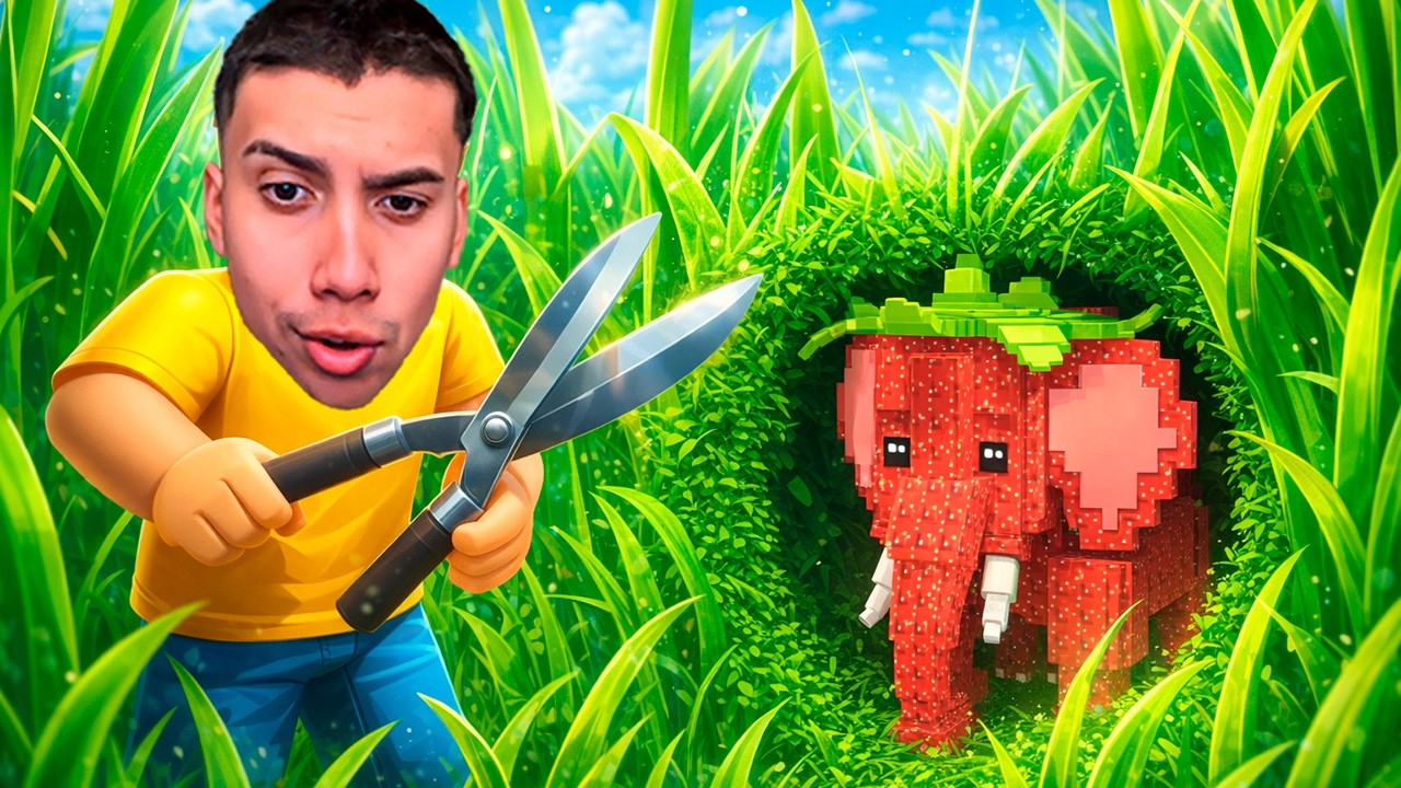 PERDIMOS UN ELEFANTE STRAWBERRY EN CORTA LAS HIERVAS X BRAINROTS!🌹