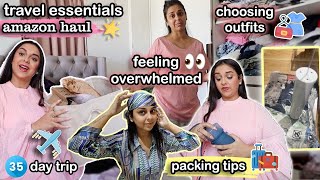 prep &amp; pack with for a MONTH LONG trip: amazon haul, fittings, packing tips