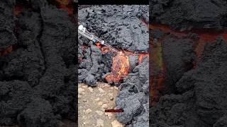 Power of Volcano Lava 😱🔥 #mieducation #science #lava #volcano