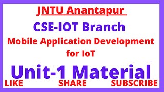 Mobile Application Development for IoT Unit-1 Audio Material