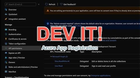 Registering Your App With Azure Active Directory - 2021