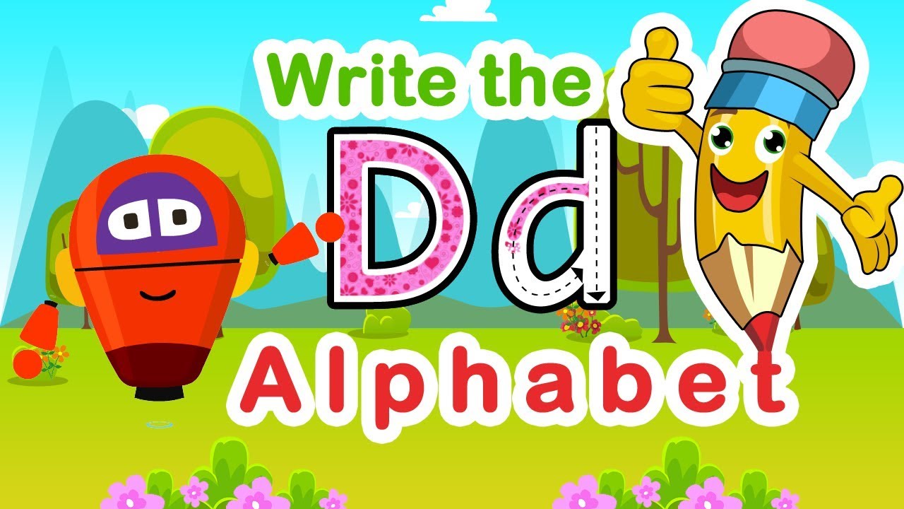 How To Write the letter D Alphabet Letter D KidsLearnTV YouTube