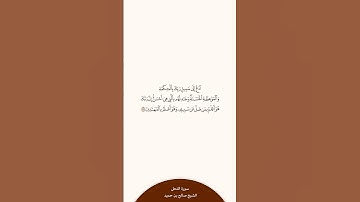 تلاوة في ٣٠ ثانية | سورة النحل | الشيخ #صالح_بن_حميد