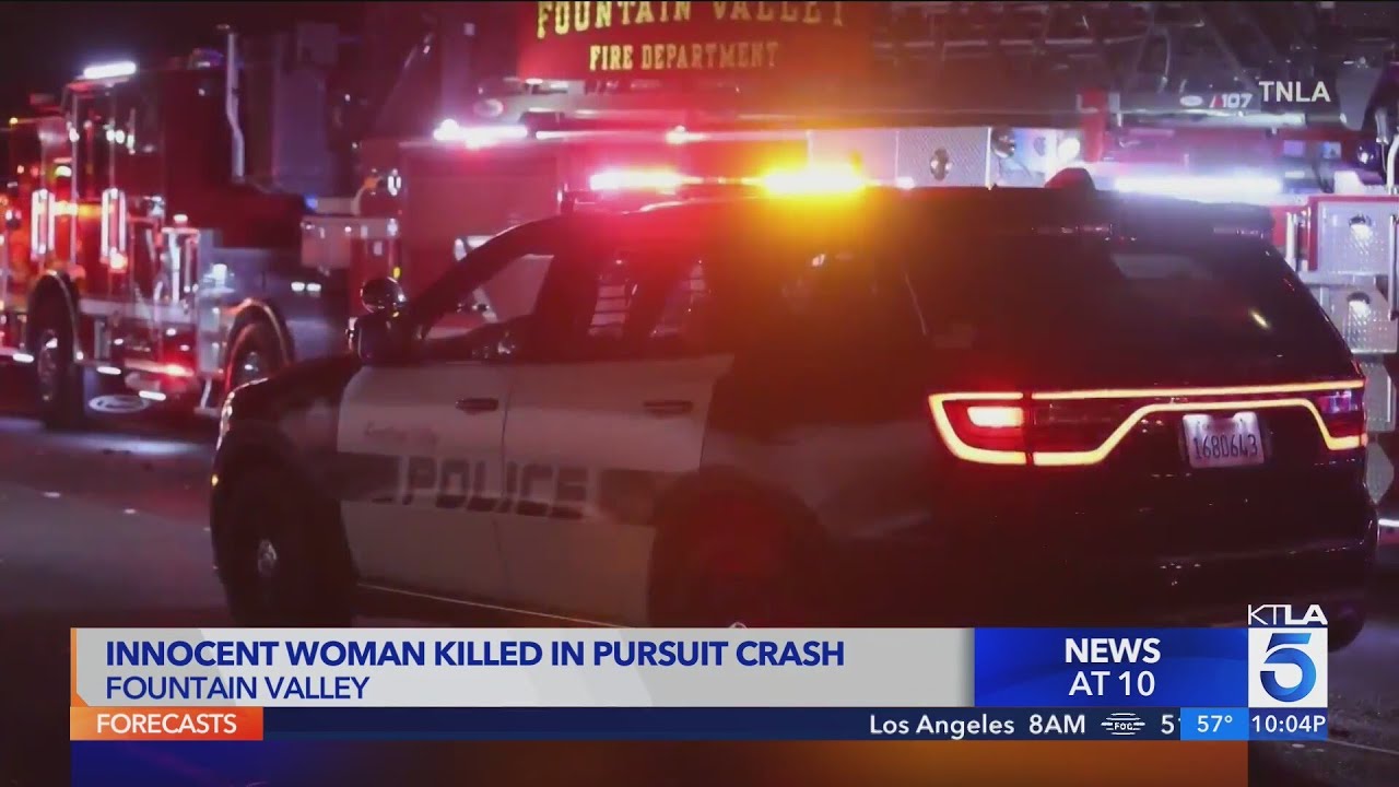 Innocent woman killed in pursuit crash in Orange County - YouTube