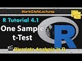 One Sample t Test in R R Tutorial 4.1
